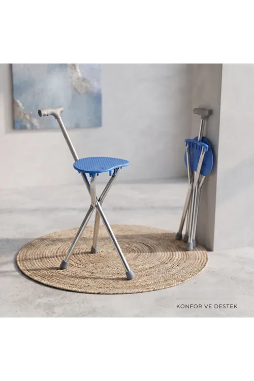 Katlanabilir Baston Sandalye - Oturaklı - 88 cm
