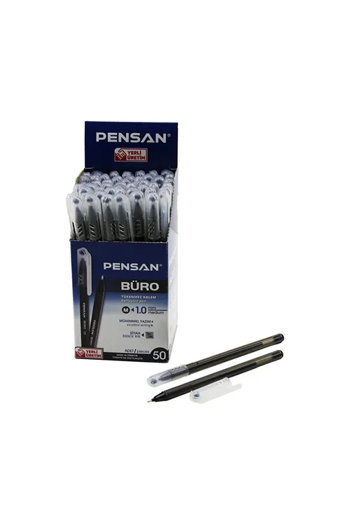 Tükenmez Kalem - Siyah Renk - 1.0 mm Medium Uç