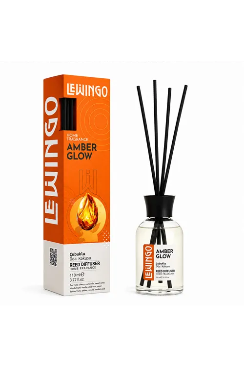 Amber Glow Bambu Çubuklu Oda Kokusu - 110 ml - Cam Şişe