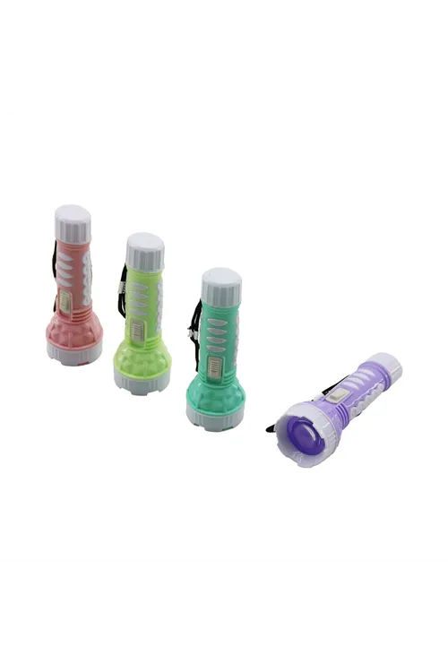 Mini Boy Led El Feneri - Pilli - Renkli Plastik