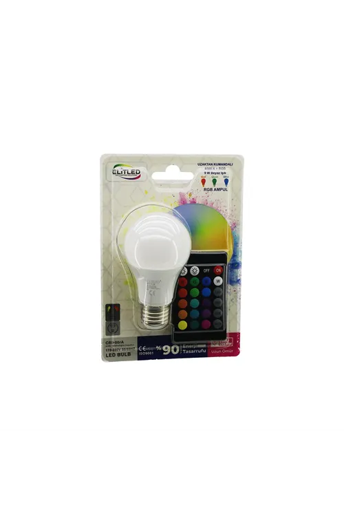 Uzaktan Kumandalı Led Ampul - RGB Renkli - E27 Duy