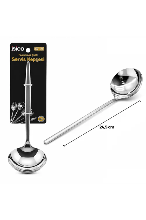 Metal Servis Kepçesi - Krom Renk - 24.5 cm