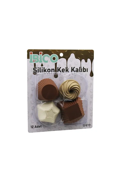 Muffin Kek Kalıbı Seti - 12'li Paket - Karışık Şekilli Set