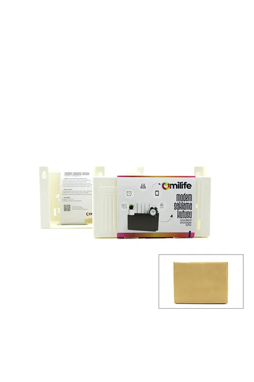 Modem Saklama Kutusu - Plastik - Tek Renk - 25x15x6 cm