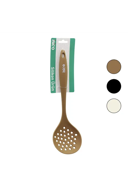 Silikon Kevgir - 28.5 cm Boyut - Renkli Silikon Saplı