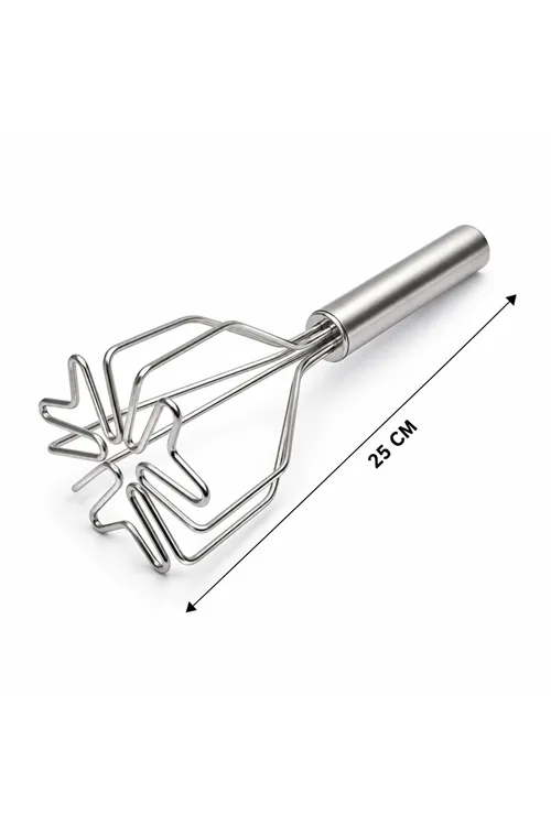 Patates Ezici - Kalp Şekilli - Paslanmaz Çelik - 26 cm Uzunluk