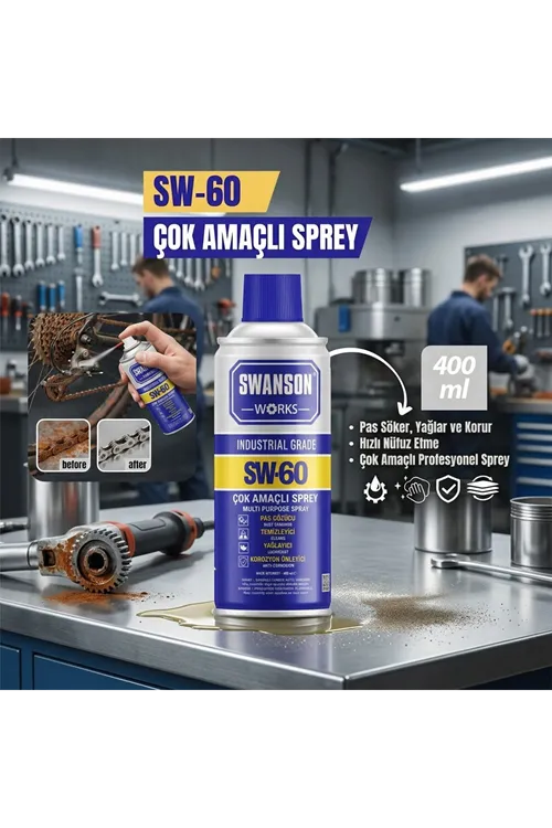 Çok Amaçlı Profesyonel Sprey - 400 ml - Pas Sökücü - Yağlayıcı - Koruyucu