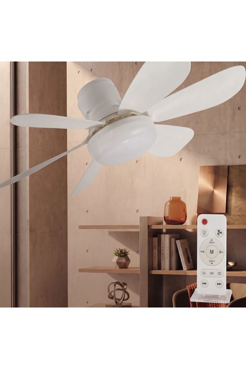 LED Tavan Vantilatörü - Avize - 52 cm - Zaman Ayarlı - Uzatma Duy Aparatlı