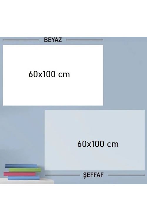 TBL Dekor® Ders Çalışma Yazı Tahtası Manyetik Duvar Stickerı 100x60 cm
