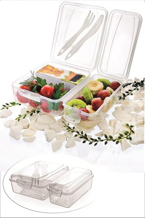TBL Dekor® Takeaway Ergonomik Asorti Çatal Bıçaklı Pratik Yoğurt Saklama Kabı
