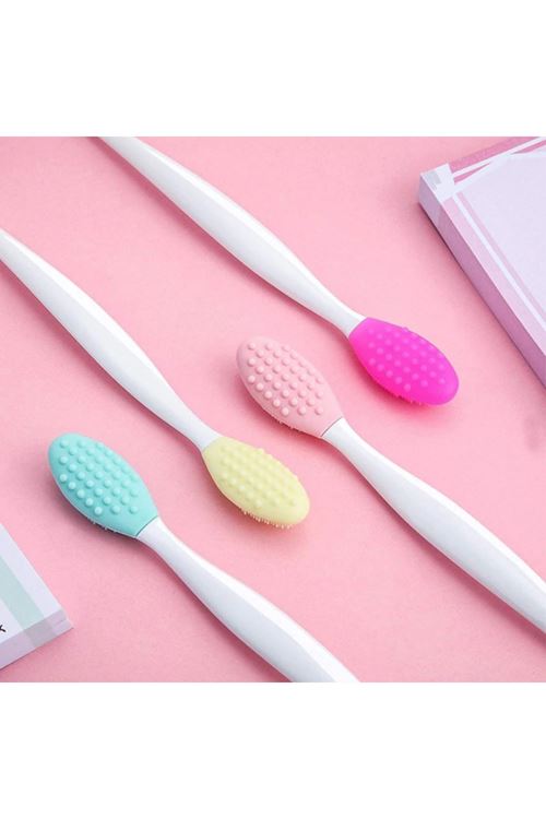 TBL Dekor® 2 Adet Dudak Fırçası Peeling Etkili Gözenek  Siyah Nokta Temizleyici Akne Giderici Çift Yönl