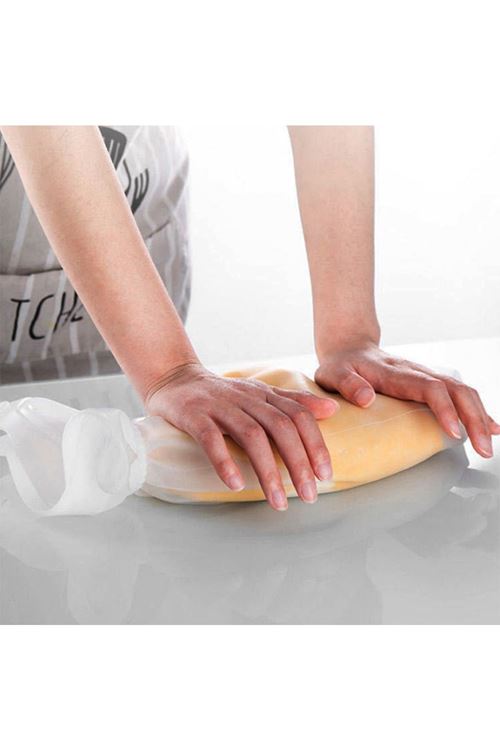 TBL Dekor® Büyük  Hamur Torbası  Silikon Şeffaf Hamur Yoğurma Torbası Ekmek Makarna Mantı  Hamuru Kolay