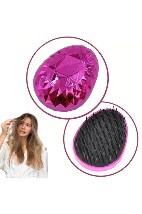 TBL Dekor® Neon Pembe Düzleştirici Tarak Geniş AralıklıHer Saç Tipine Uygun Fırçalı Saç Düzleştirici