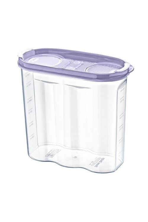 TBL Dekor® 2 Kapaklı Ölçekli Erzak Kuru Gıda Saklama Kutusu Kabı - 1,7 Litre - SA935