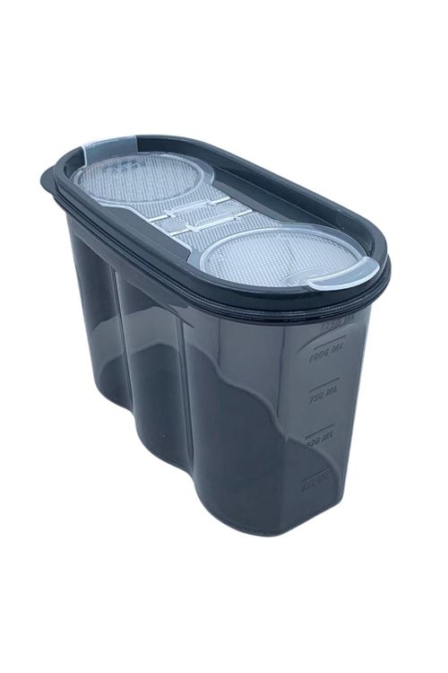 TBL Dekor® 2 Kapaklı Ölçekli Erzak Saklama Kabı - 1,2 Litre - SA930
