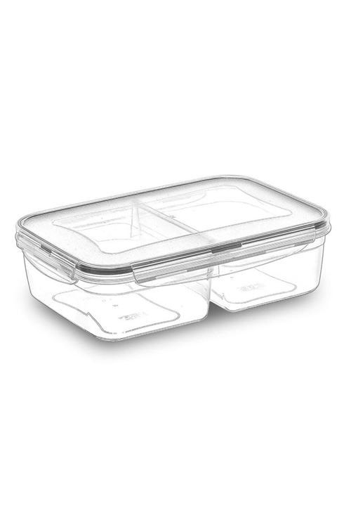 TBL Dekor® 2 Bölmeli 1+1 Litre Kilitli Kapaklı Erzak Saklama Kabı LC-525