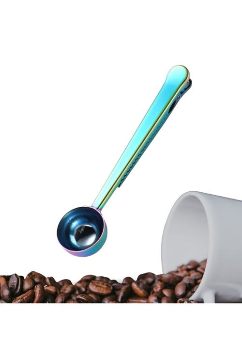 TBL Dekor® Mandallı Kahve Ölçü Kaşığı Renkli Çok Fonksiyonlu Paslanmaz Çelik Kaşık