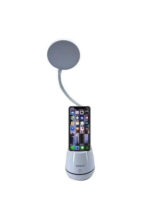 TBL Dekor®Kalemlikli Telefon Tutacaklı Şarjlı Dokunmatik 3 Mod Esnek Başlıklı Dimmerli LED Masa Lambası