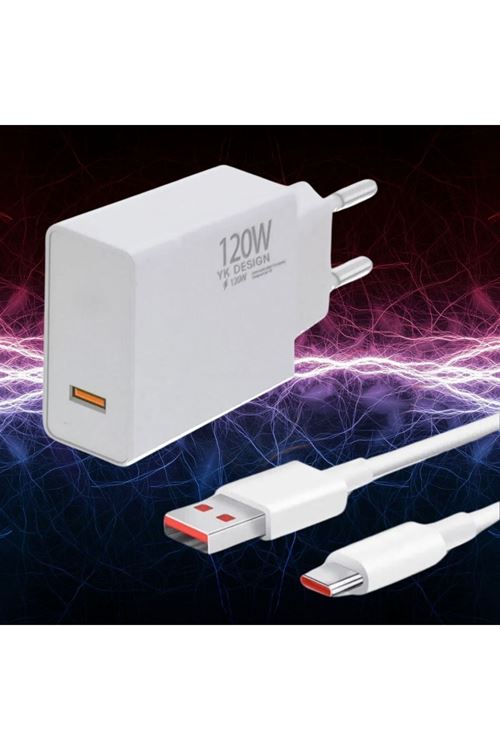 TBL Dekor® 120W USB Hızlı Type C Uçlu Kablolu Şarj Aleti