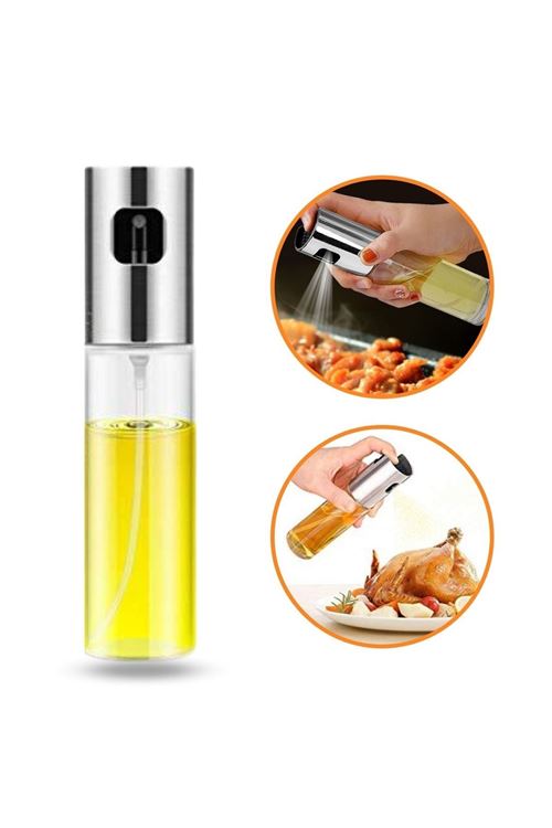 TBL Dekor® 100ml Kapasiteli Şeffaf Spreyli Yağdanlık Sosluk Yağ Püskürtücü Yağ Şişesi