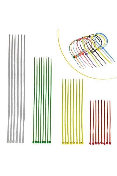 TBL Dekor® 30 Parça Plastik Kablo Kelepçe Seti Kablo Düzenleyici Bağlama Bantları