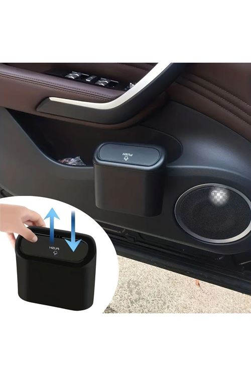TBL Dekor® Araç İçi Takılarak Sabitlenebilen Mini Kapaklı Çöp Kovası