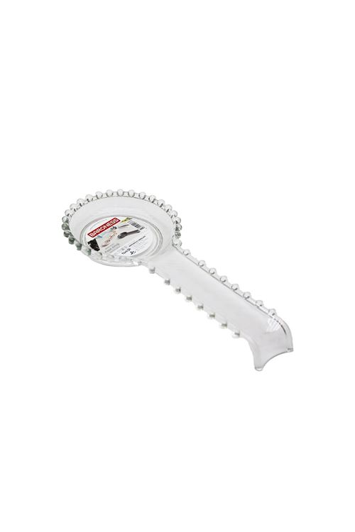 Kepçe Kaşık Altlığı - Plastik - Şeffaf - Boncuklu Tasarım