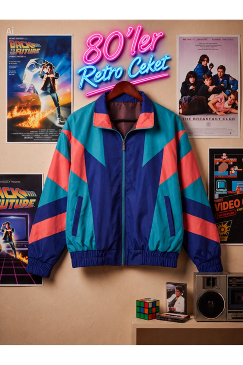 Kadın - Erkek 80'ler Dönemi Retro Ceket