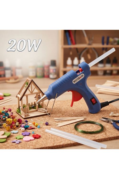 20W Sıcak Silikon Tabancası - Küçük Boy - 7.5 mm Mum Silikon Uyumlu