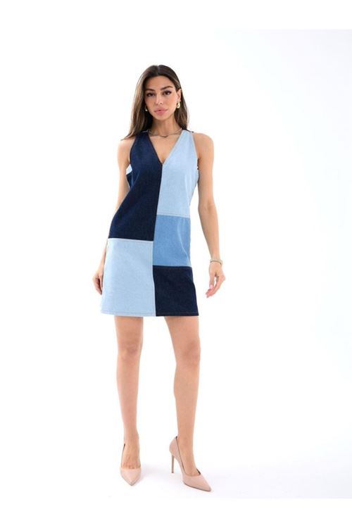 7385 KOT ELBİSE-MAVİ