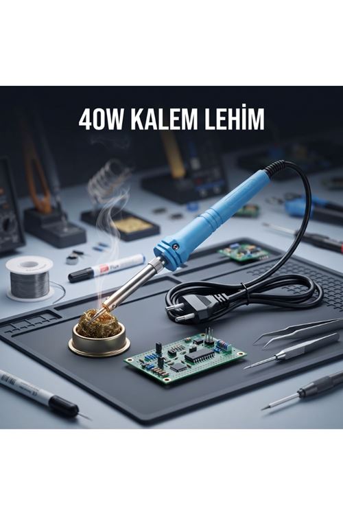 40W Kalem Lehim Makinesi - Elektrikli - Mavi Renk
