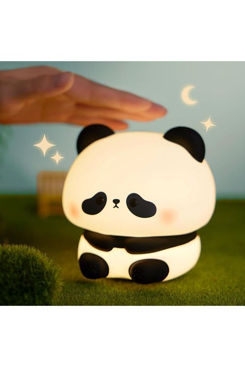 Masum Oturan Panda Tasarımlı Gece Lambası - Dokunmatik - Şarjlı