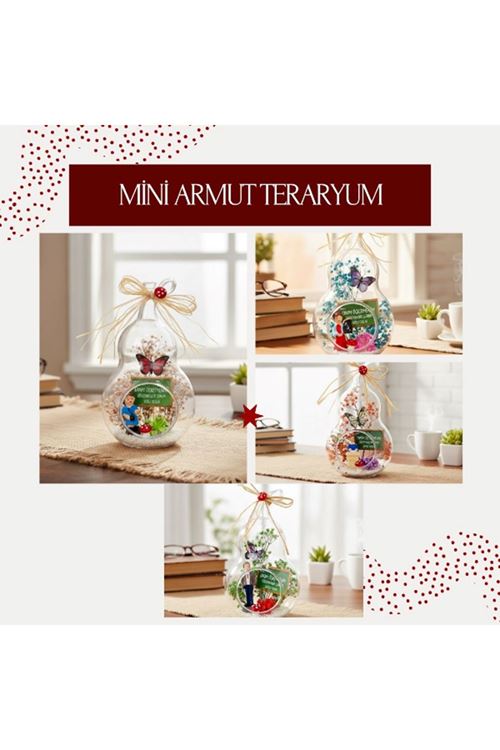 Mini Armut Teraryum - Öğretmenler Günü Hediyesi