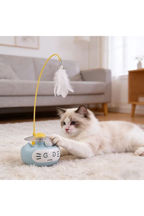 Işıklı Hacı Yatmaz Kedi Oyuncağı - Zilli Sesli - Kedi Naneli