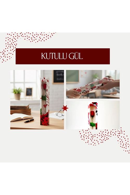 Kutulu Gül - Öğretmenler Günü Hediyesi