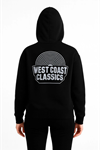 Üç İplik Kapüşonlu Ön Ve Arka Baskılı SweatShirt Hoodie - Siyah