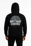 Erkek Üç İplik Kapüşonlu Ön Ve Arka Baskılı SweatShirt Hoodie - Siyah
