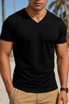 Erkek Kısa Kollu V Yakalı Viskon Bluz