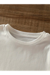 Baskılı Oversize Bisiklet Yaka T-shirt - Beyaz