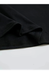 Baskılı Oversize Bisiklet Yaka T-shirt - Siyah