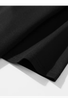 Baskılı Oversize Bisiklet Yaka T-shirt - Siyah