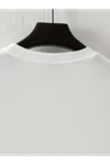 Baskılı Oversize Bisiklet Yaka T-shirt - Beyaz