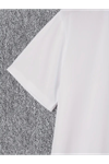 Baskılı Oversize Bisiklet Yaka T-shirt - Beyaz