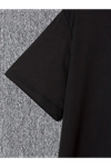 Baskılı Oversize Bisiklet Yaka T-shirt - Siyah