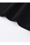 Baskılı Oversize Bisiklet Yaka T-shirt - Siyah