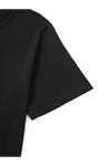 Baskılı Oversize Bisiklet Yaka T-shirt - Siyah