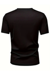 Baskılı Oversize Bisiklet Yaka T-shirt - Siyah