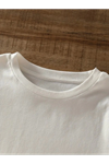 Baskılı Oversize Bisiklet Yaka T-shirt - Beyaz