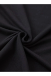 Baskılı Oversize Bisiklet Yaka T-shirt - Siyah