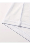 Baskılı Oversize Bisiklet Yaka T-shirt - Beyaz